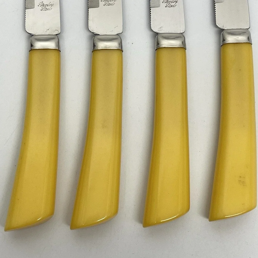 Westall Richardson Forever Sharp Bakelite Handle Set Of 4 Stainless Bread Knife